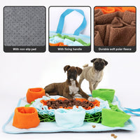 Snuffle Mat for Dog Puzzle Toys Interactive Pet Food Mat Cat Feeding - Coffee Green - image 3
