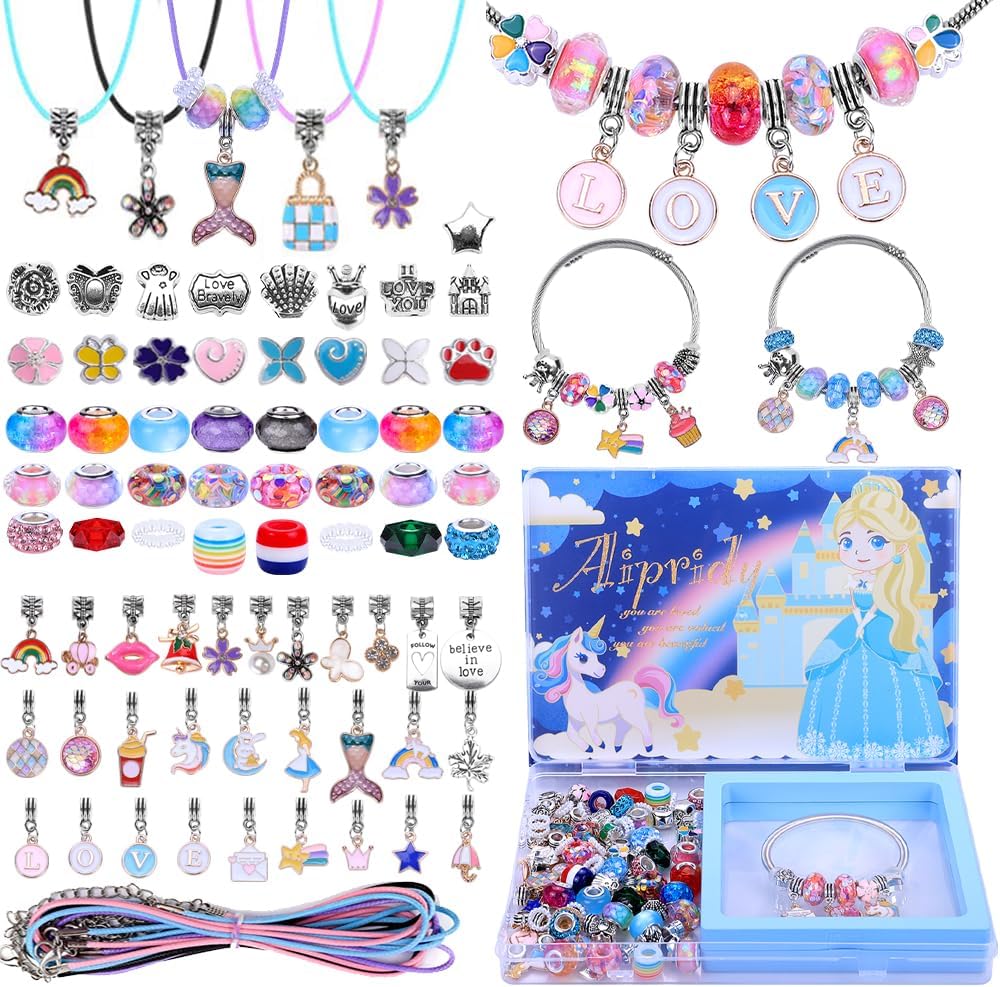 AIPRIDY 150 Pieces Charm Bracelet Making Kit - 104 Pieces