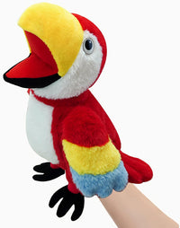 Marine Animals Hand Puppets for Kids, Toddler Includes Sharks - Parrot / Birds