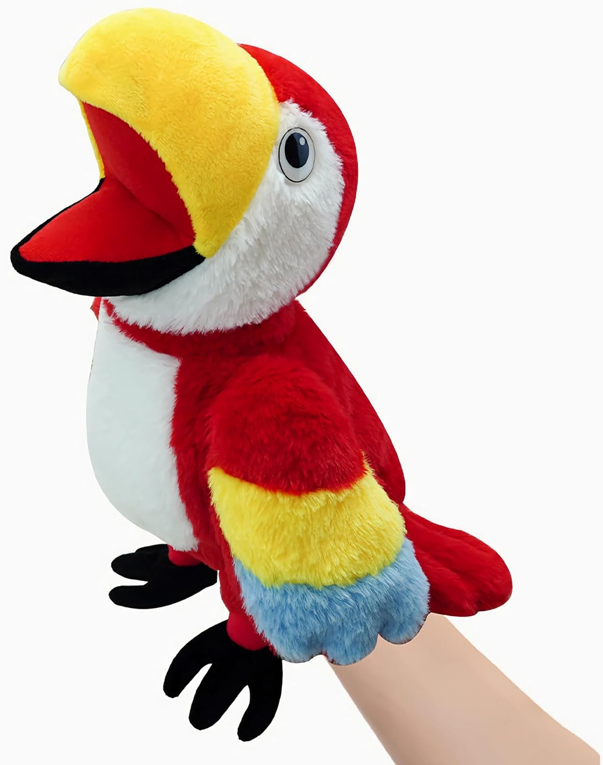 Marine Animals Hand Puppets for Kids, Toddler Includes Sharks - Parrot / Birds