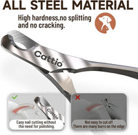 Dog Nail Clippers - All Steel Material, Built-in Spring,Heavy Duty Dog Nail Trimmer Full Metal Razor Sharp Professional for All Dogs Cats with Thick Toena,Dog Nail Trimmers
