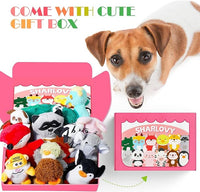 SHARLOVY Dog Squeaky Toys for Small Dogs,Stuffed Animal Puppy Toy,Cute Puppy Chew Toy for Dog Teething, for Small to Medium Dogs,Soft Plush Pet Toys Pack 12 in Gift Box