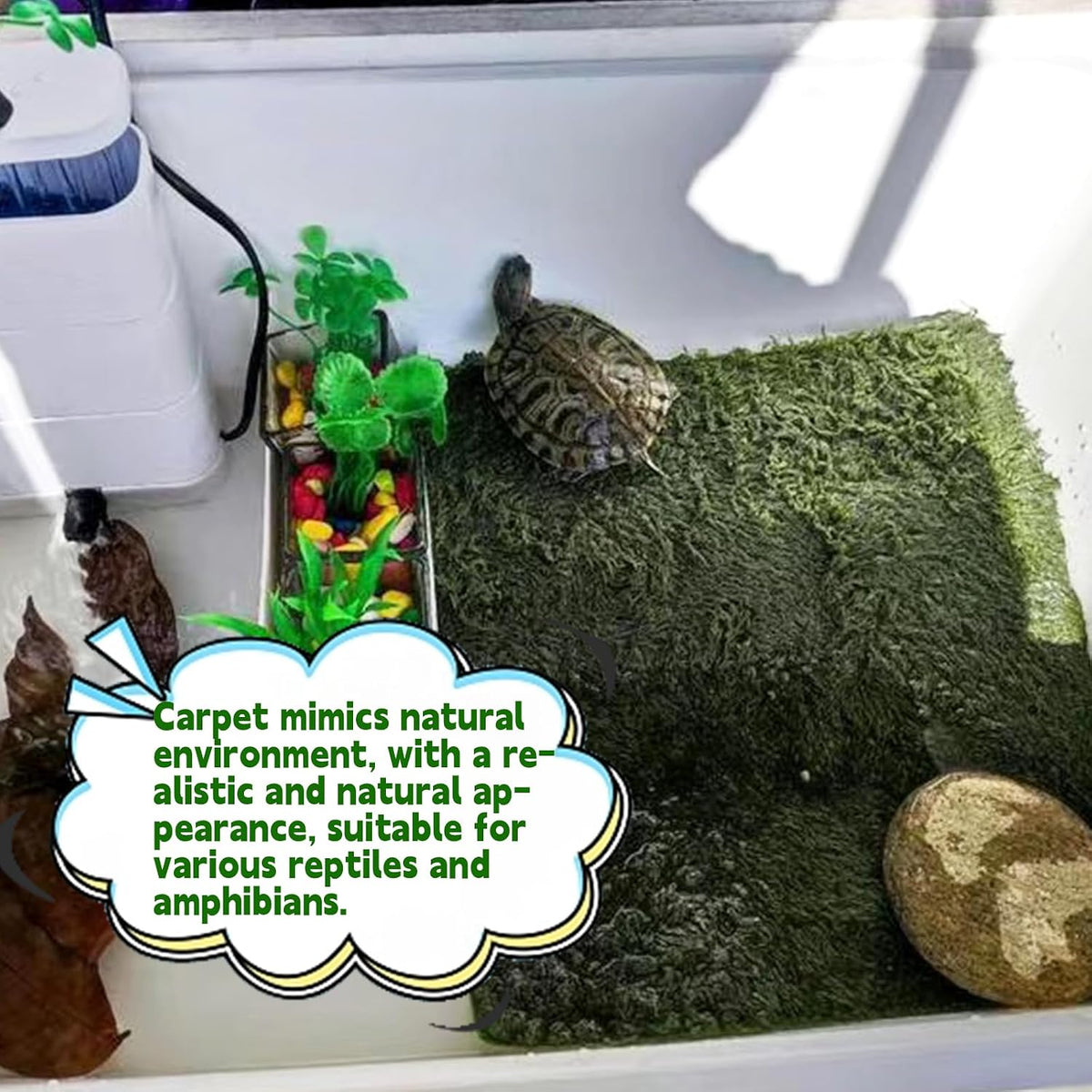 2pcs Reptile Carpet Terrarium Liner Tortoise Bedding Reptile - 4PCS（M）：11.81 X 7.87 in - image 2