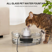 Upgrade 2.2L/78oz Ceramic Pet Fountain - 2.7L Glass Cat Fountain - image 2