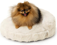 EHEYCIGA Soft Cat Couch Bed for Indoor Cats - 20"L x 20"W x 6.5"Th / Cream