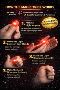 D'lite Magic Thumb Lightup Trick Set / 2 Original Amazing Ultra - Jumbo Red - image 3
