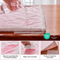 Pet Blankets for Cats, Waterproof Cat Blanket Washable - Pink Bow / 30"x40" - image 2