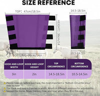 Premium 4-Pack Horse Fly Boots & Leggings Loose-Fit Fine Mesh with Stay-On Fasteners, Support Strips & Anti-Stomp Design Breathable Non-Slip Protection Leg Wrap (Large) Lavender Purple