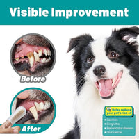 Dog Dental Care Finger Wipes - Teeth Cleaning Finger Wipes for Dog & Cats - Tooth Brushing Kit Dental Wipes for Dog - Reduces Plaque & Freshens Breath (100 PCS, Unscented)