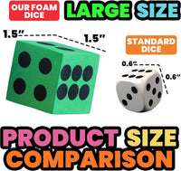 Foam Dice Set, Bulk Pack of 36, Use for Kids, Classrooms - 12-Pcs - image 2