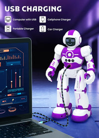 Robot Toys for Kids, Rechargeable Remote & Gesture Control Robots – Fun for Kids & Family - Purple - image 4
