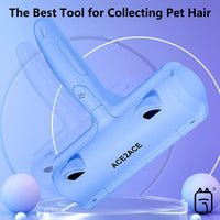 ACE2ACE Pet Hair Remover, Reusable Lint Roller for Cat and Dog Hair, White – Essentials for Cats - Blue - image 4