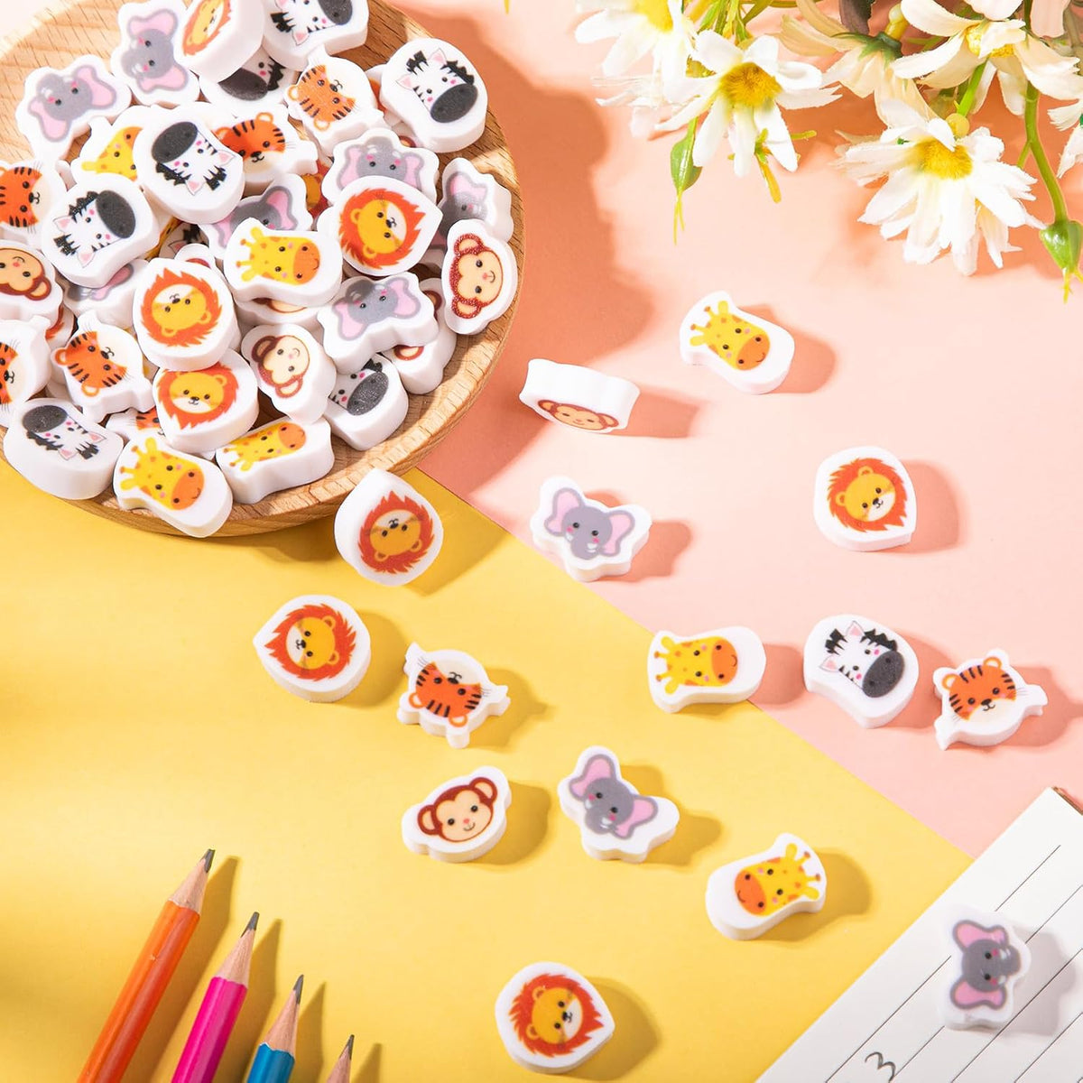 Chivao mini dog erasers for kids, 72 rubber erasers in poodle, pug, corgi and dachshund styles - view 9