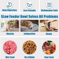 Slow Feeder Dog Bowls Small Breed - Blue / 2 Cup - image 4