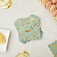Sparkle and Bash It's a Boy Napkins, Blue & Gold Foil, 3-Ply - Sage Green / 5 x 5 Inches - image 2