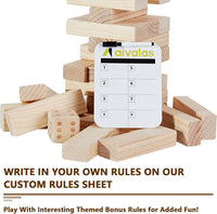 Aivalas Giant Tumble Tower 57 Blocks 4.2FT Indoor Outdoor Games - XL-Up to 5FT-57PCS - image 4