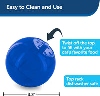 PetSafe Slimcat Feeder Ball Cat Toy - Blue / 1 Count (Pack of 1) - image 3