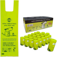 Dog Poop Bag with Handles, Compostable Pet Waste Bags, Easy-Tie - 240 Bags / Poop Bags