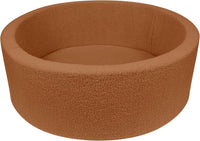 MEOGETY beige teddy fleece foam ball pit for toddlers with soft round walls - view 2