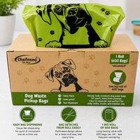 Doggy Poop Bags with Dispenser Dog Waste Pickup Bags Refill Rolls Cat - Green (1 Roll Unscented) - image 4