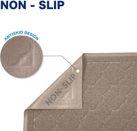 Cat Litter Box Mat, Kitty Premium PVC Pad, Durable Trapping Rug - #06 Champagne / Medallion/47 x 36 Inch - image 4