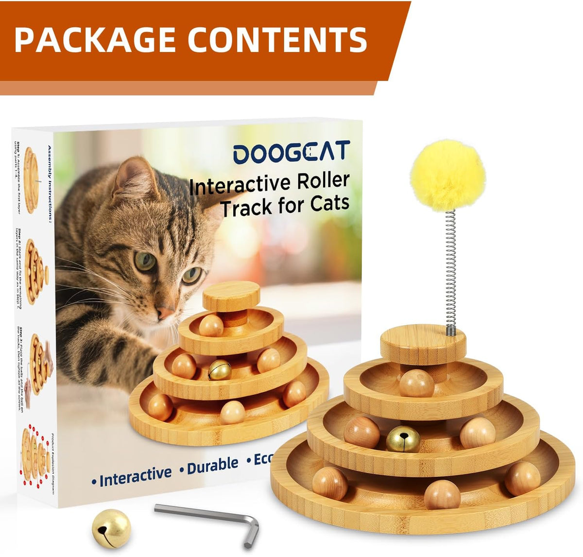 Cat Ball Track Toy, Kitty Toys Roller - Large - Standard - image 4