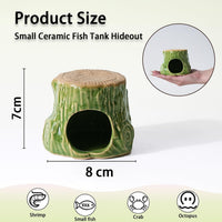 Pink Aquarium Decor Ceramic Cute Strawberry Betta Fish Tank Cave – Essentials for Fish - Tree-green / Tree - image 3