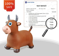 HotMax Bouncy Cow Hopping Horse Toys - Brown Cow - image 2