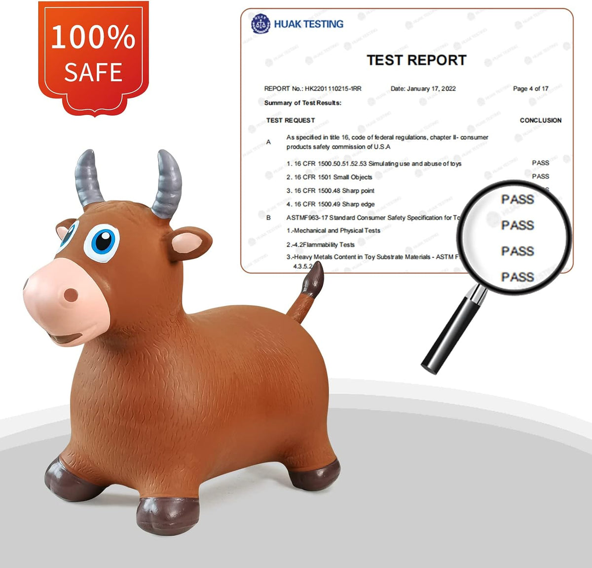 HotMax Bouncy Cow Hopping Horse Toys - Brown Cow - image 2