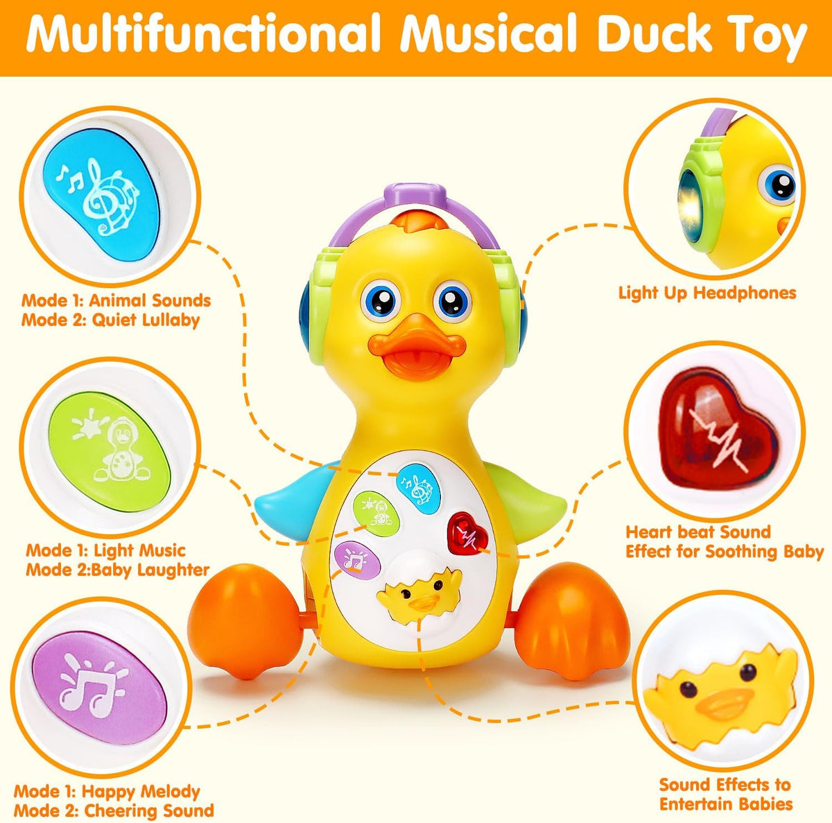 Musical Light Up Duck Toy - image 2
