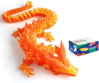 3D Printed Dragon 24 Inch - Flame Colour / 30in