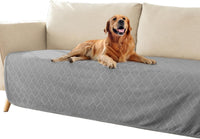 Waterproof Dog Blanket, Soft Reversible Throw for Couch & Bed Protection – Essentials for Dogs - Light Grey+grey / 30x70 Inch (Pack of 1)
