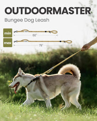 OutdoorMaster Bungee Dog Leash - Khaki/Tan / Max: 6'7" - image 4