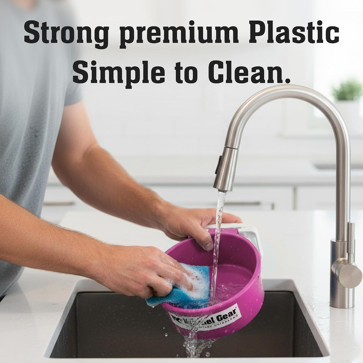 Dog Crate Water Bowl No Spill - Pink - image 3