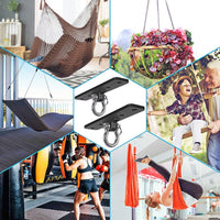 Dolibest Ceiling Mount Swing Hanger Heavy Duty Swing Set Hook - 4 Holes Ceiling Anchor- 2 Pack - image 3