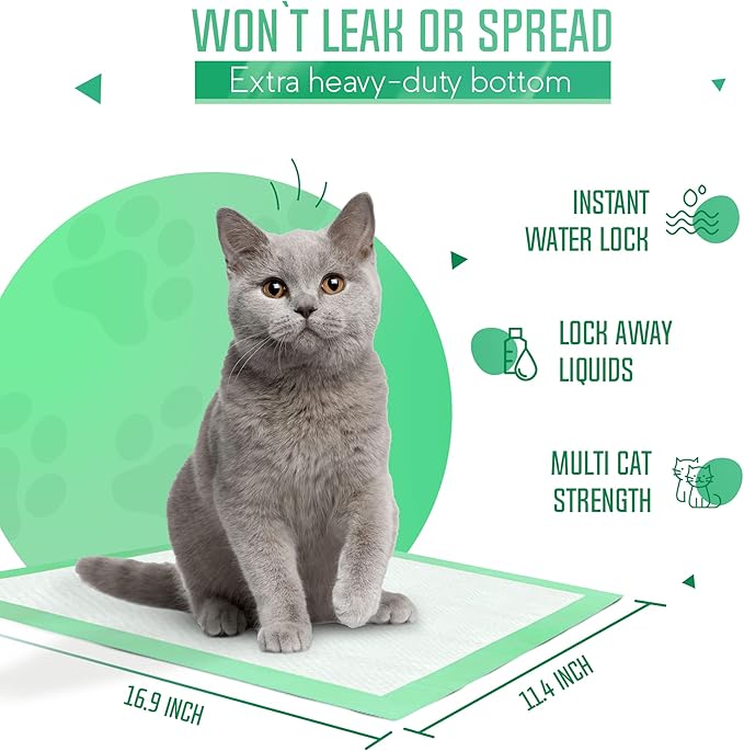 PETSWORLD Multi Cat Pad Refills for Cats Breeze Litter System, Ultra-Absorbent, Quick Dry - (50 Count, Unscented)