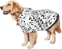 Dalmatian Hoodie, Cute Halloween Cosplay Winter Costume With Pocket, Dalmatians Print Clothes for Medium Large Dogs