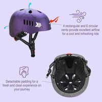 KAMUGO Kids Bike Helmet Set - Purple Carbon Fiber - image 4