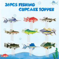 WERNNSAI 36 farm cupcake toppers with cow, pig, sheep, horse and house designs - view 25
