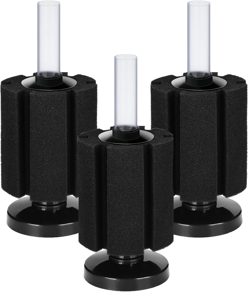 AQUANEAT 3 Pack Aquarium Bio Sponge Filter Breeding Fry Betta Shrimp - M Large up to 50Gal