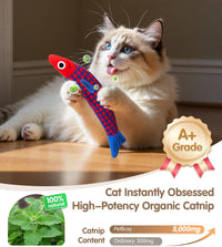 PetBusy Cat Toys with [5000 mg A+Natural Catnip & Silvervine] Kicker - Blue+Yellow+Red - image 2