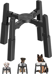 Dog Bowl Stand with Adjustable Height and Width [Stand Only] – Essentials for Dogs - 1 Pack For Bowl / H: 6.3-10.6''; W: 6.1-10.4''
