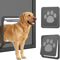 Dog Door for Screen Door, Cat Door Screen Small Dog Door Insert for Sliding Door Easy Install - 12" x 14" Black Large