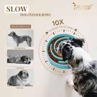JASGOOD Slow Feeder Dogs Bowl for Large Medium Dogs - Large / B-Sky Blue - image 3