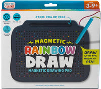 Chuckle and Roar rainbow magnetic drawing board for kids with tethered pen