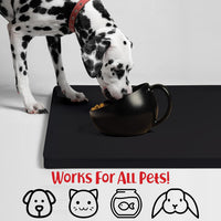 DogBuddy Dog Food Mat, Waterproof Silicone Pet Bowl Mats with Raised Edge – Essentials for Dogs - XX-Large: 32" x 24" / Black - image 4