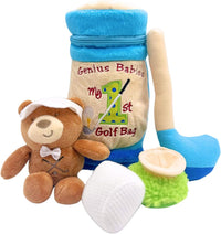 Genius Baby Toys My First Golf Bag plush baby golf toy set with club, ball, tee and teddy bear - view 2