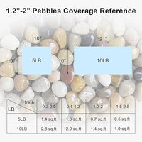SIDONG 10 lbs Mixed River Rocks, 1.2-2 Inches Highly Polished Pebbles for Indoor Plants, Aquarium Rocks Used in Fish Tank, Decorative Stones for Plants, Vases, Home Décor, Crafting, Garden Landscaping