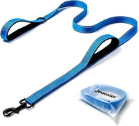 Heavy Duty Dog Leash - 2 Handles by Padded Traffic Handle for Extra Control, 6foot Long - Perfect - 6 ft / Dark Blue