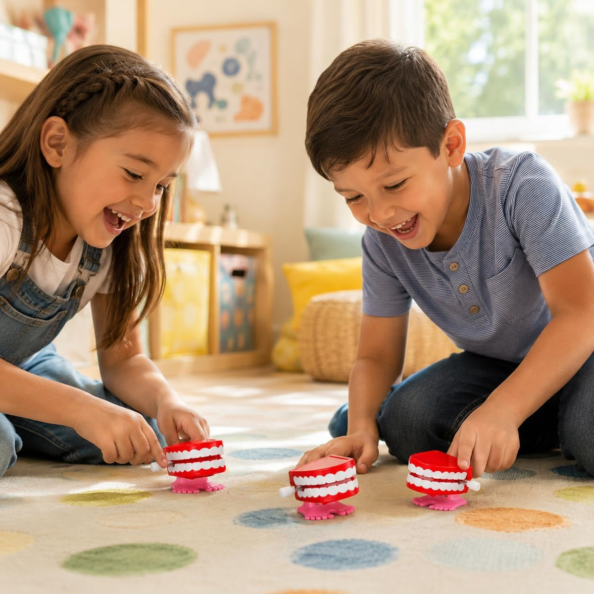 The Dreidel Company wind up chattering teeth novelty toys, 1.75 inch, 2 pack - view 13